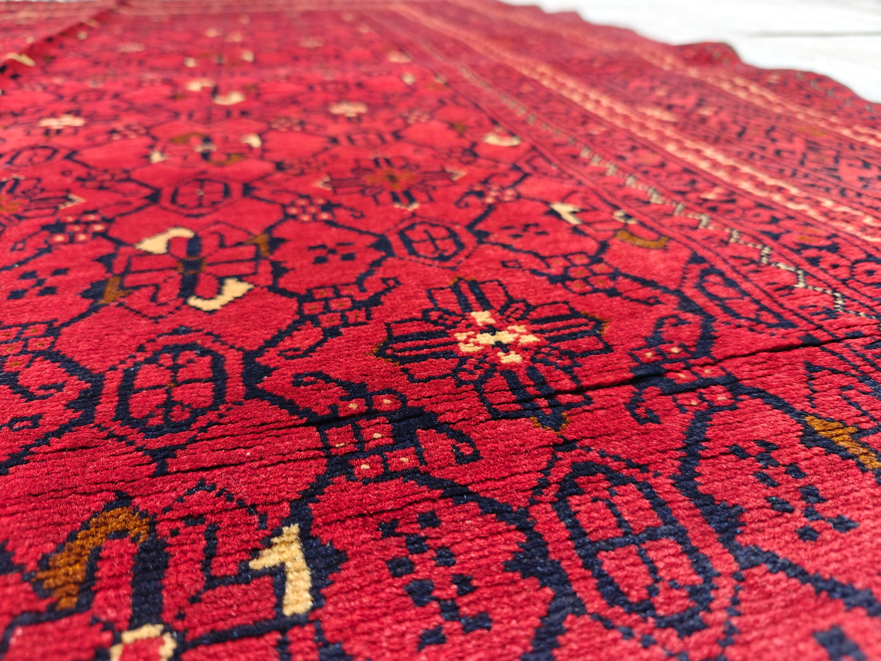 7x5 Vintage Bashiri Afghan Handmade Rugs, Living Room Rugs, Bedroom Rugs, Collectible Rugs, Farmhouse Rug 6.5x5 ft