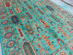 Chobi Rug Floral Pattern - Handwoven Wool Carpet, 7.11 x 5.9 ft, Authentic Persian Area Rug, Living Room Rug, Bedroom Rug, Boho Home Decor