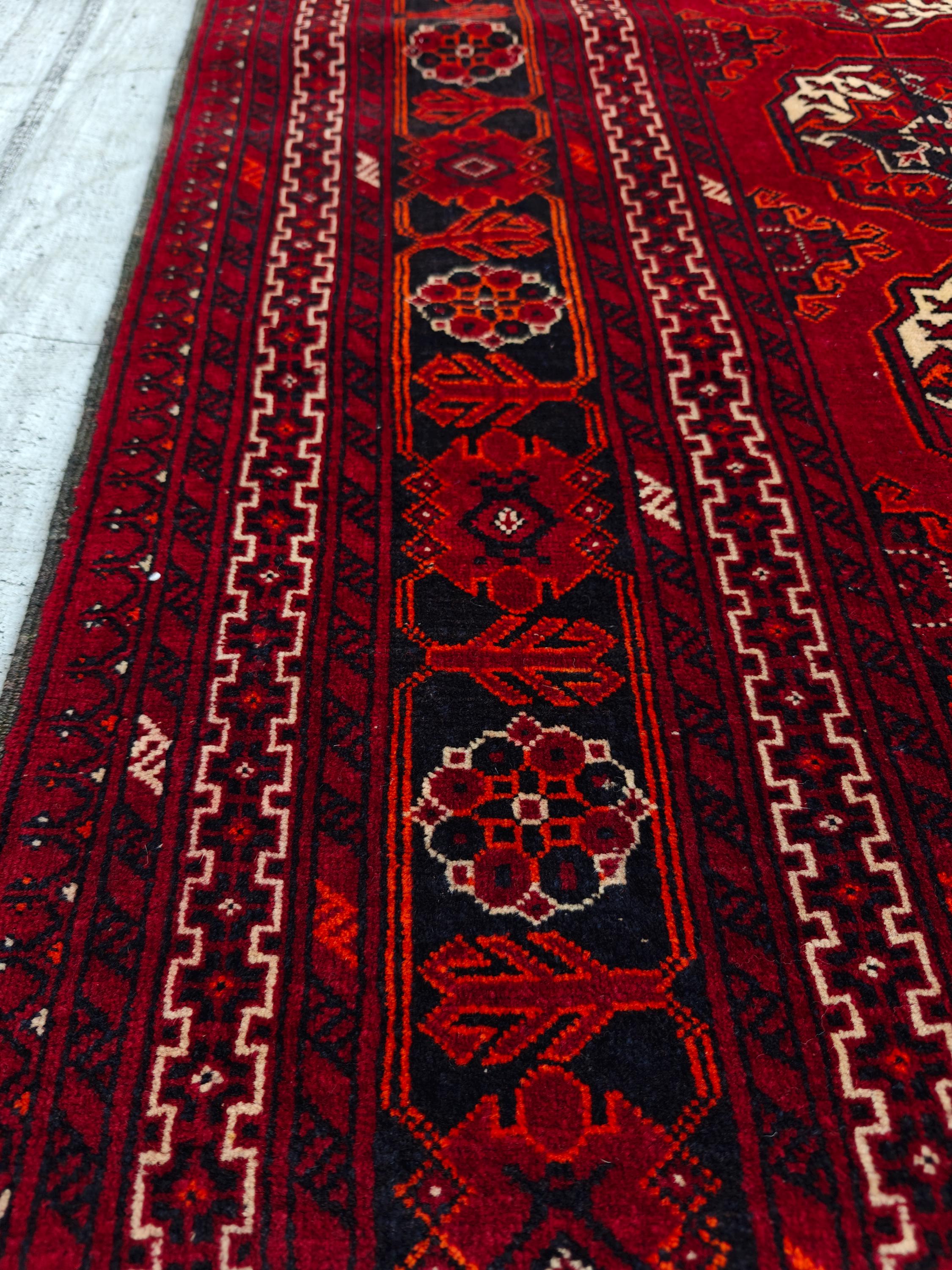 7.11x4.10 Ft Antique fine Red Ahal Gull Soft Area Rug, Amazing Afghan Hand Knotted Wool Rug, Turkmen Oriental Rug, Living Room Rug,