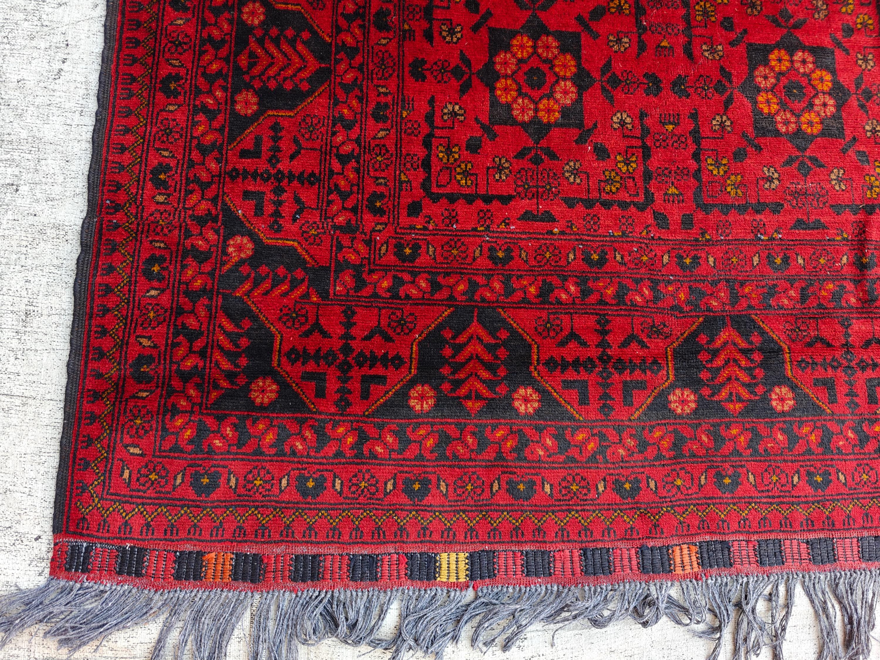 Vintage Bukhara Rug 10.1x6.7 ft - Handwoven Wool Carpet, Traditional Oriental Design, Authentic Persian Area Rug, Antique Luxury Home Decor