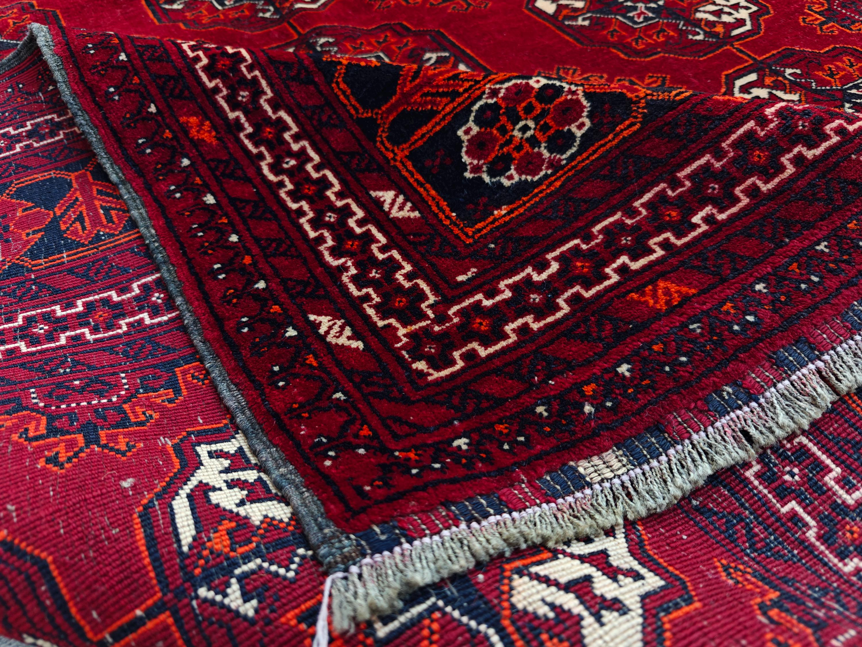 7.11x4.10 Ft Antique fine Red Ahal Gull Soft Area Rug, Amazing Afghan Hand Knotted Wool Rug, Turkmen Oriental Rug, Living Room Rug,