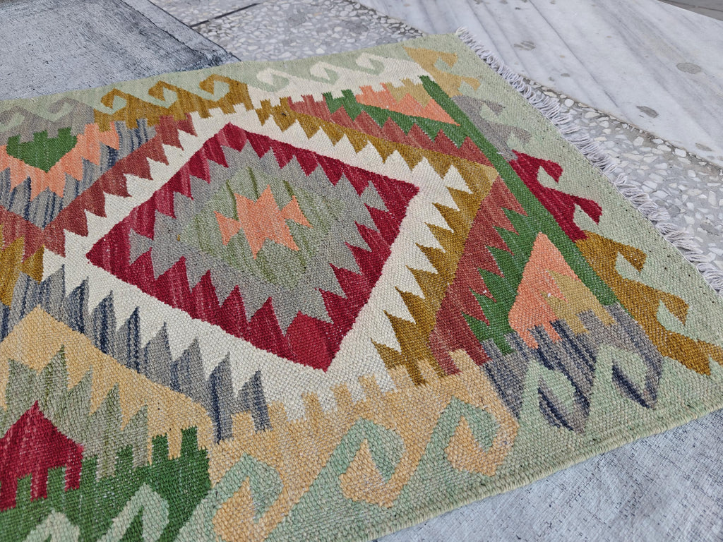 16ft Long Kilim Runner Rug –Turkmen Handmade Afghan Wool Hallway Carpet–Farmhouse Entryway or Kitchen Runner –Tribal Flatweave Rug 486x74 cm