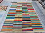 Afghan Kilim Rug – 6x10 ft Handmade Wool Flatweave Carpet – Colorful Tribal Boho Area Rug – Vintage Striped Decor for Living Room or Bedroom