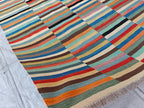 Afghan Kilim Rug – 6x10 ft Handmade Wool Flatweave Carpet – Colorful Tribal Boho Area Rug – Vintage Striped Decor for Living Room or Bedroom