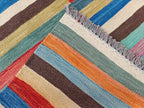 Afghan Kilim Rug – 6x10 ft Handmade Wool Flatweave Carpet – Colorful Tribal Boho Area Rug – Vintage Striped Decor for Living Room or Bedroom