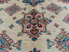 Handmade Afghan Chobi Rug 7x6 ft – Traditional Natural Dyes & Wool Oriental Carpet, Farmhouse Rug, Living Room Rug, Office Rug