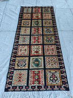 Hallway Handmade Afghan Chobi Runner Rug 6.7x2.9 ft – Natural Dyes, Wool, Oriental Hallway Carpet, Entryway Rug, Narrow Hallway Runner