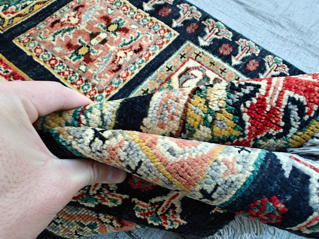Hallway Handmade Afghan Chobi Runner Rug 6.7x2.9 ft – Natural Dyes, Wool, Oriental Hallway Carpet, Entryway Rug, Narrow Hallway Runner