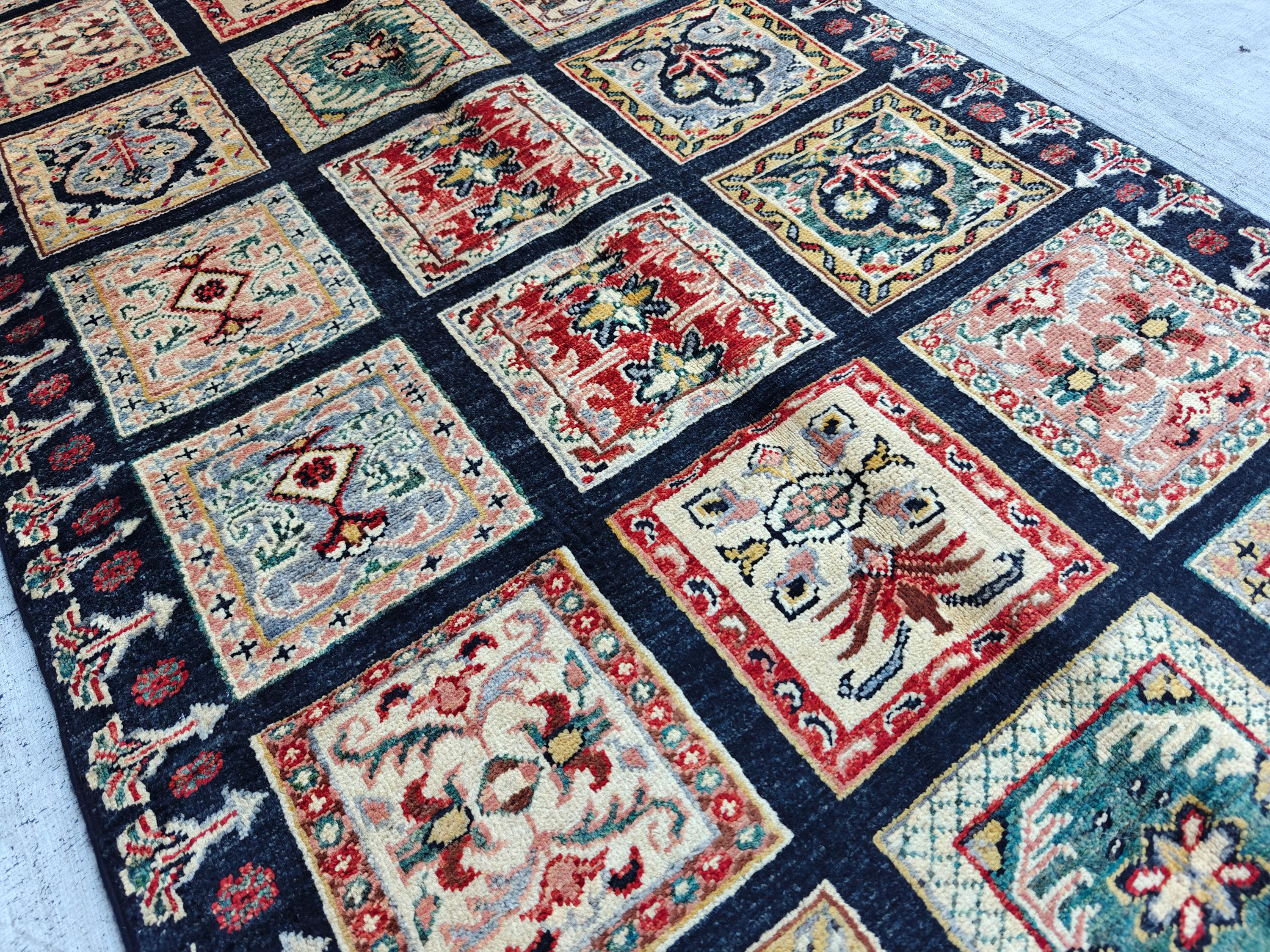 Hallway Handmade Afghan Chobi Runner Rug 6.7x2.9 ft – Natural Dyes, Wool, Oriental Hallway Carpet, Entryway Rug, Narrow Hallway Runner