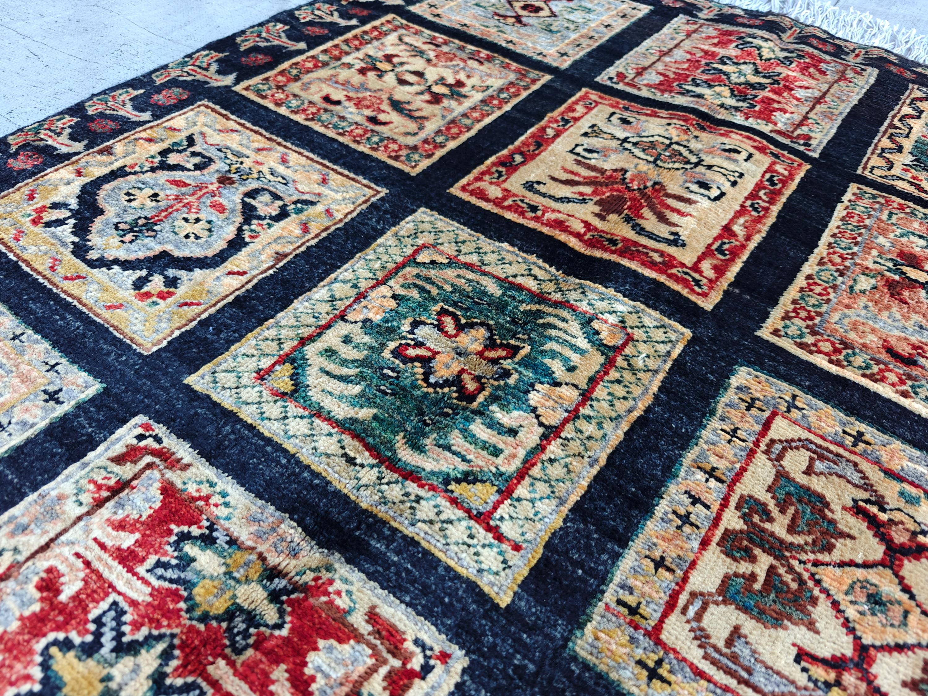 Hallway Handmade Afghan Chobi Runner Rug 6.7x2.9 ft – Natural Dyes, Wool, Oriental Hallway Carpet, Entryway Rug, Narrow Hallway Runner