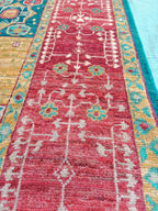 6.9x5.1 ft Handmade Mamluk Chobi Rug, Afghan Oriental Carpet, Natural Dyes, Premium Wool, Farmhouse Rug, living Room rug