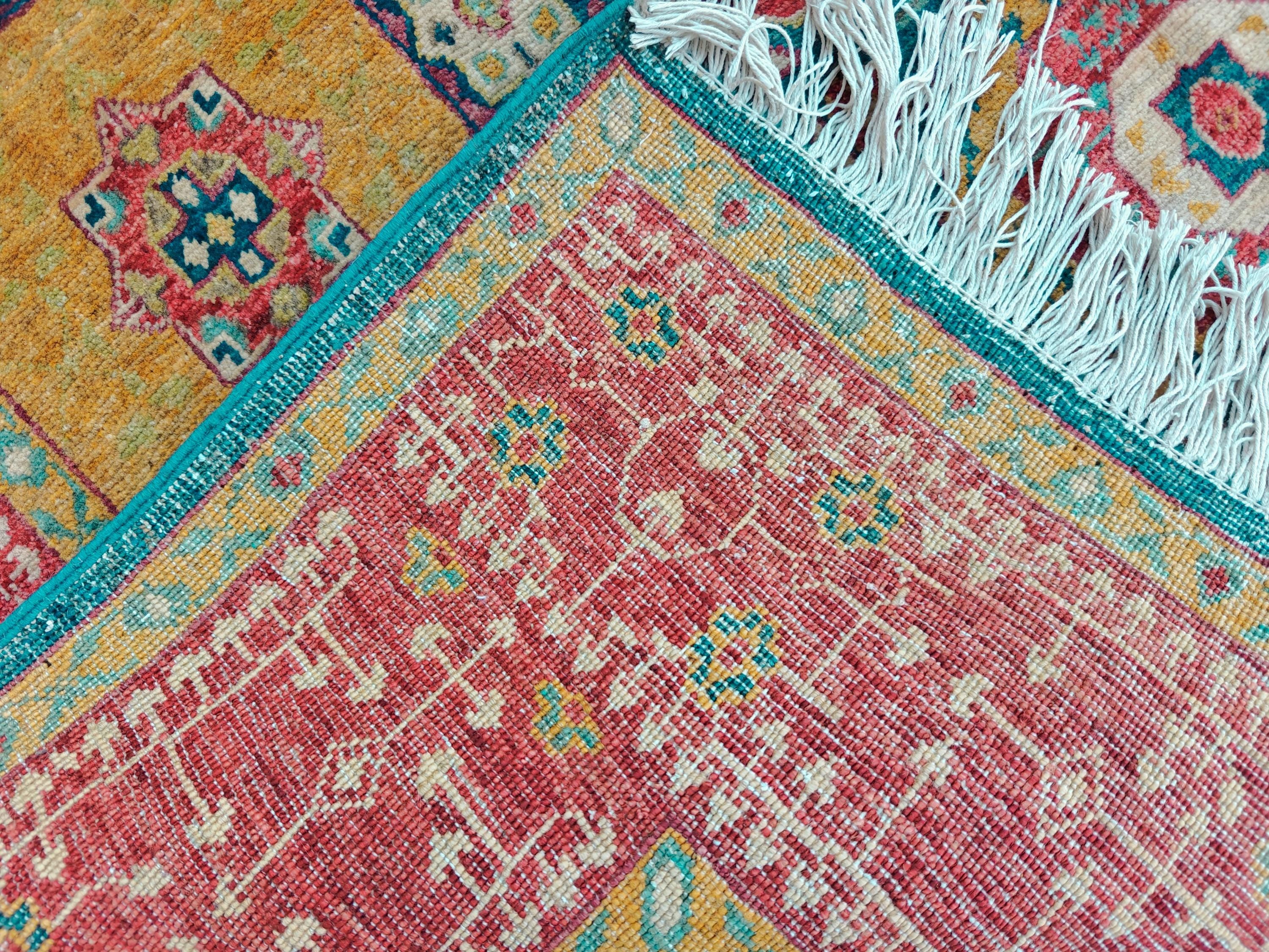 6.9x5.1 ft Handmade Mamluk Chobi Rug, Afghan Oriental Carpet, Natural Dyes, Premium Wool, Farmhouse Rug, living Room rug