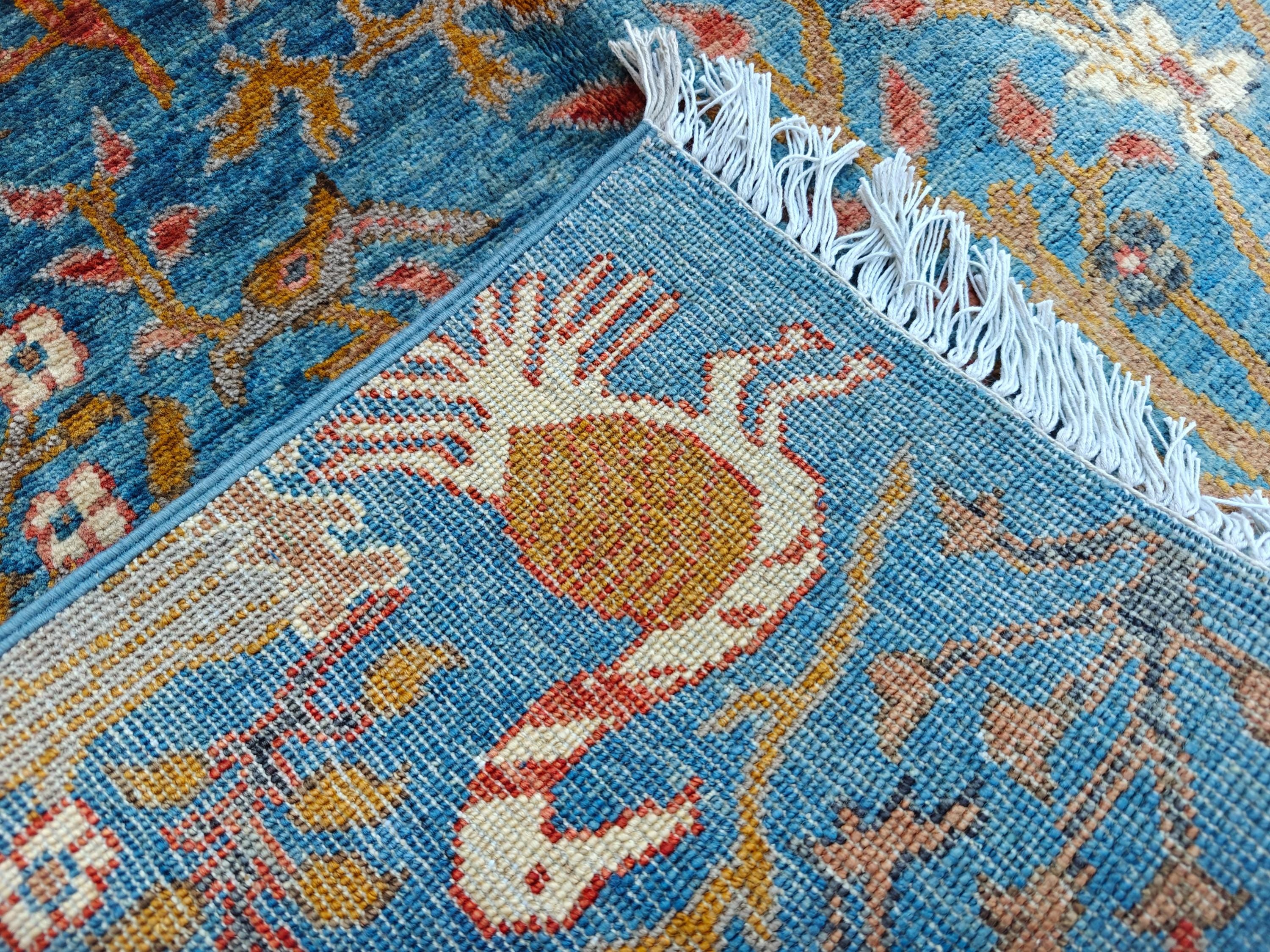 4x2.7 ft Handmade Afghan Chobi Rug– Animal Print Wool Carpet, Natural Dyes, Small Area Rug, Wall Hanging Rug