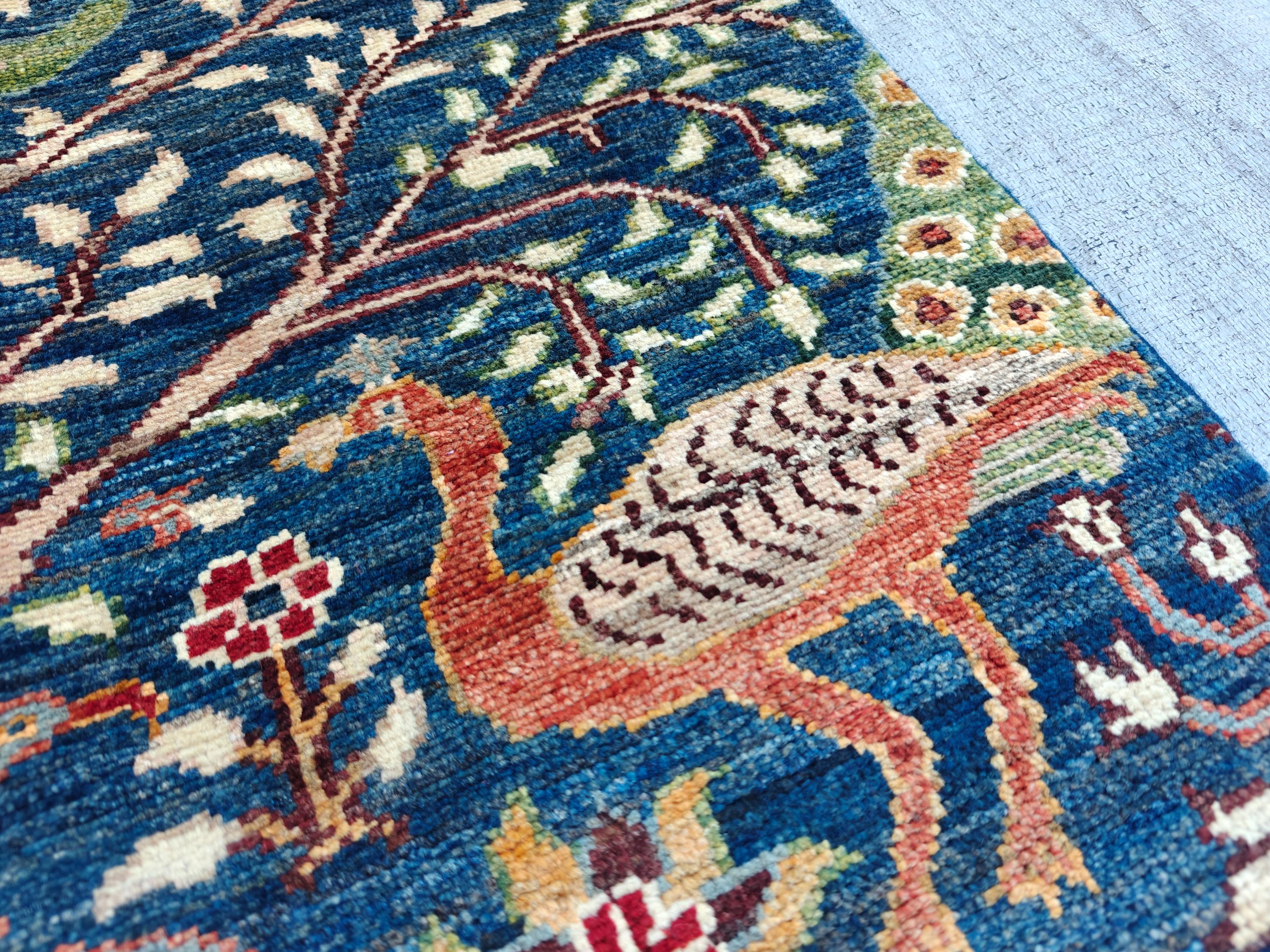 9.6 x 2.6 ft Runner Handmade Afghan Chobi - High Quality Wool Rug, Hallway Carpet, Entryway Rug, Farmhouse Rug, Living Room Rug