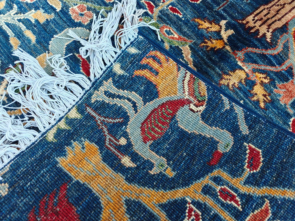9.6 x 2.6 ft Runner Handmade Afghan Chobi - High Quality Wool Rug, Hallway Carpet, Entryway Rug, Farmhouse Rug, Living Room Rug