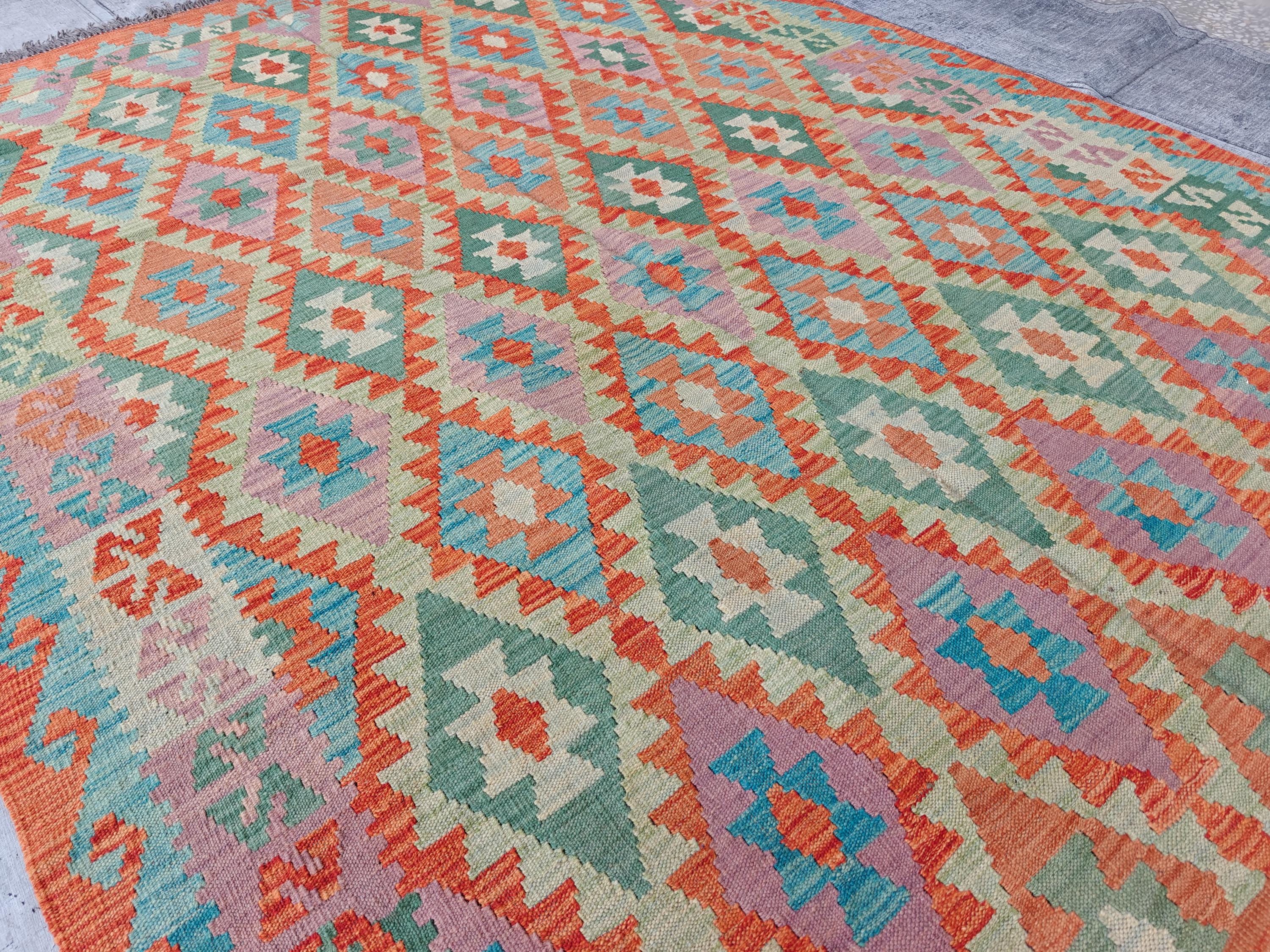4x9 Kilim Afghan Tribal Handmade Rug, Large Area Rug, Rugs For Living Room, Bedroom Rug, Vintage Style Home Decor, Farmhouse Rug 9.3x3.9 ft