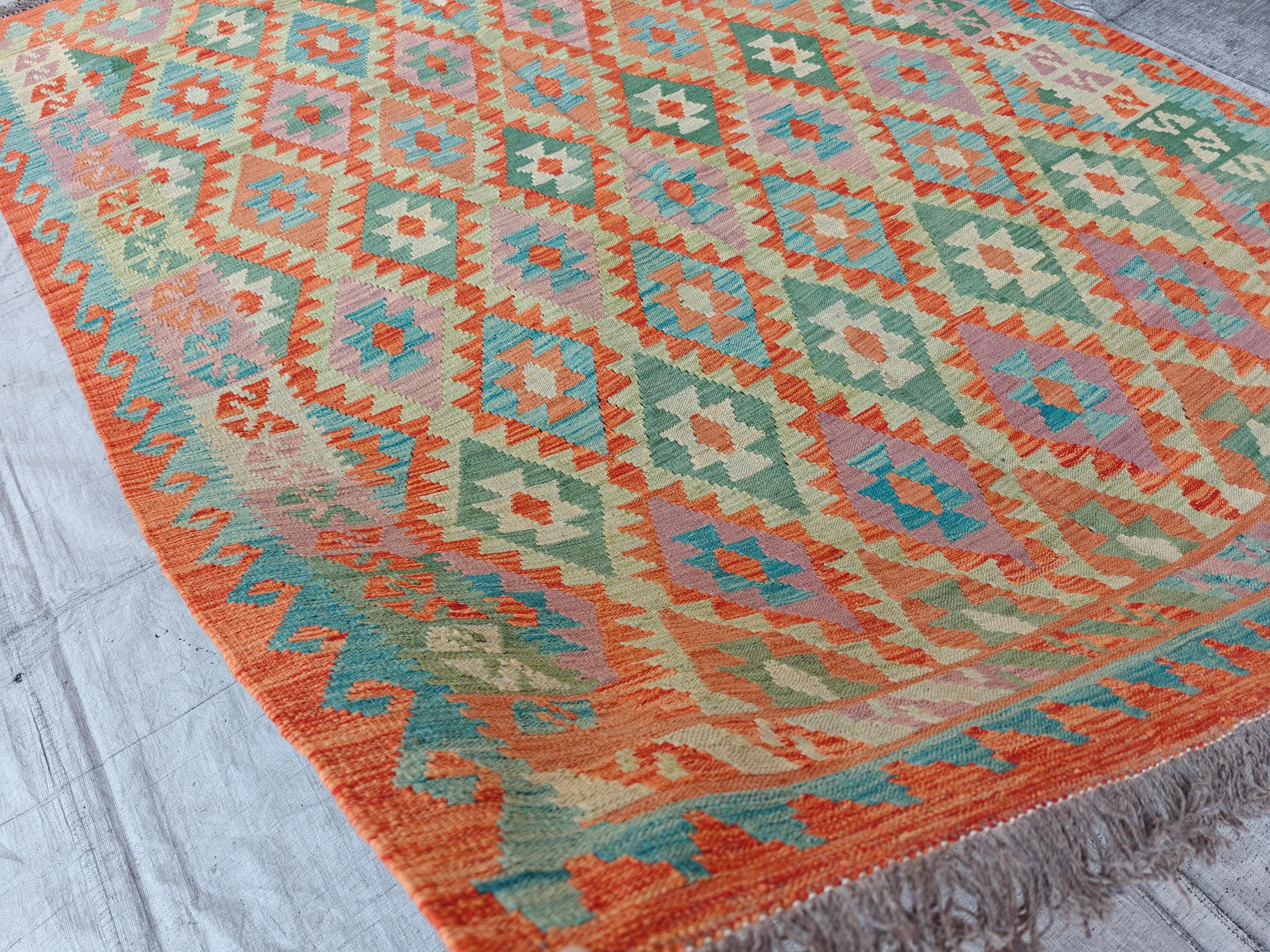 4x9 Kilim Afghan Tribal Handmade Rug, Large Area Rug, Rugs For Living Room, Bedroom Rug, Vintage Style Home Decor, Farmhouse Rug 9.3x3.9 ft