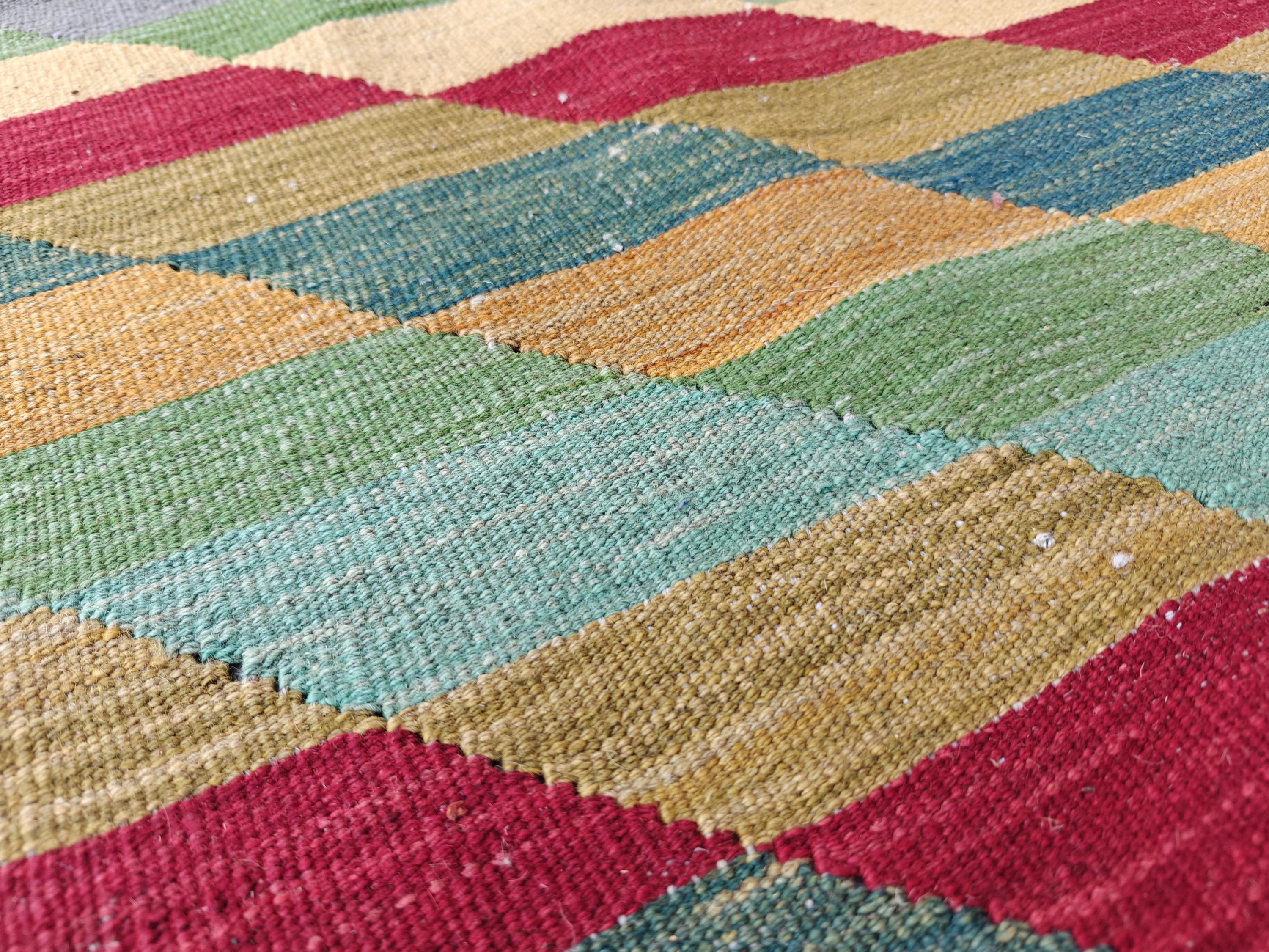 6x8 Handwoven Tribal Afghan Kilim, Colorful Area Rug, Rugs For Living Room, Bedroom Rug, Farmhouse Rug, Vintage Style Rug, 7.7x6.2 ft