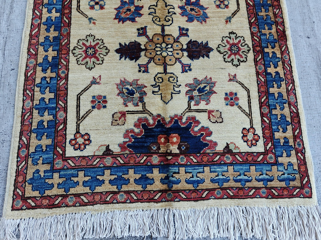 Tribal Chobi Runner 11.6x2.6 ft - Handmade Afghan Wool Rug | Rustic Hallway Carpet | Long Narrow Area Rug, Entryway Rug, Boho Home Decor