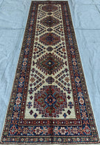 8x2 Hallway Runner- Handmade Chobi Wool Rug, Rustic Hallway Runner, Bohemian Home Decor, Entryway Runner, Narrow Rug, Stair Rug