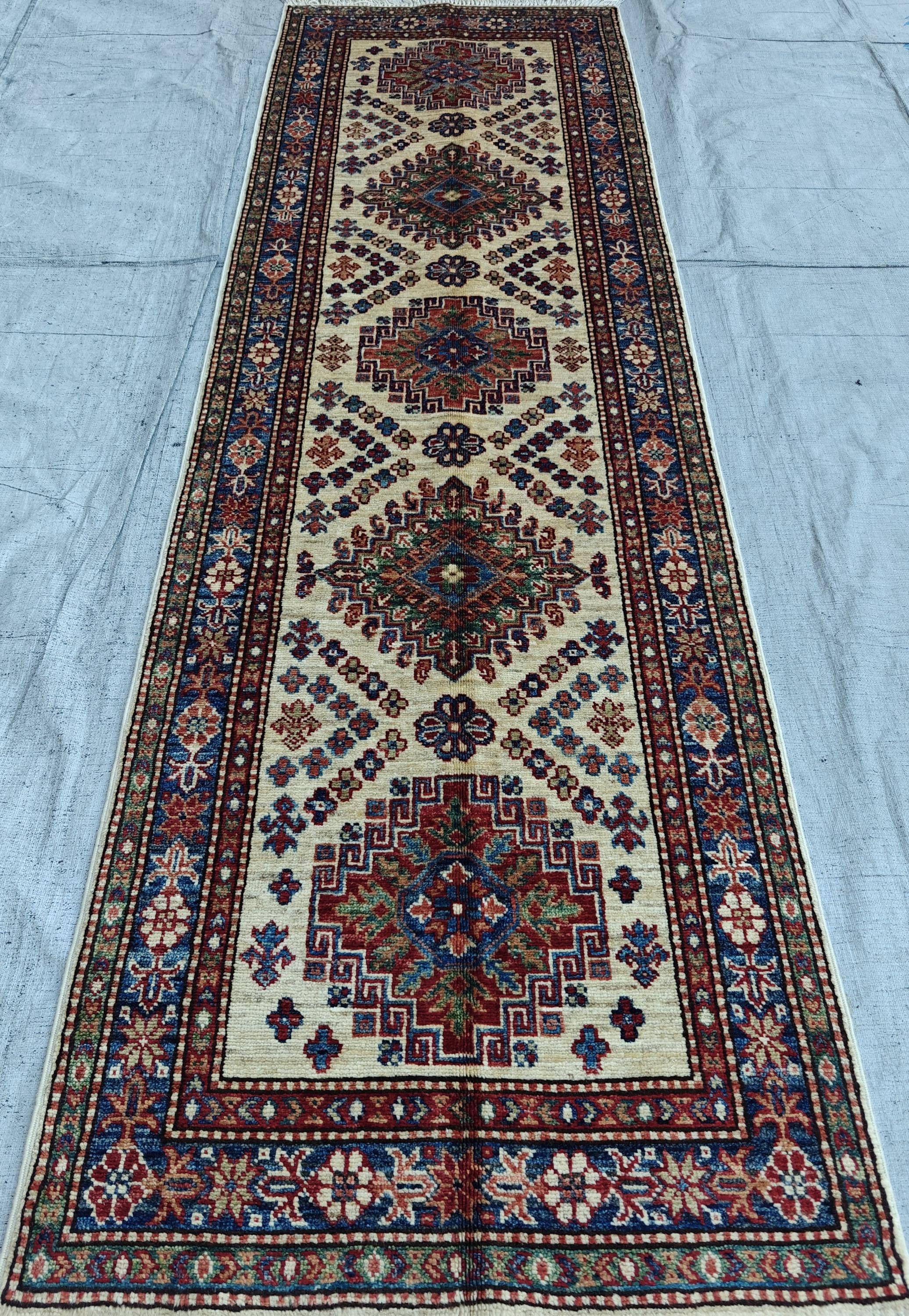8x2 Hallway Runner- Handmade Chobi Wool Rug, Rustic Hallway Runner, Bohemian Home Decor, Entryway Runner, Narrow Rug, Stair Rug
