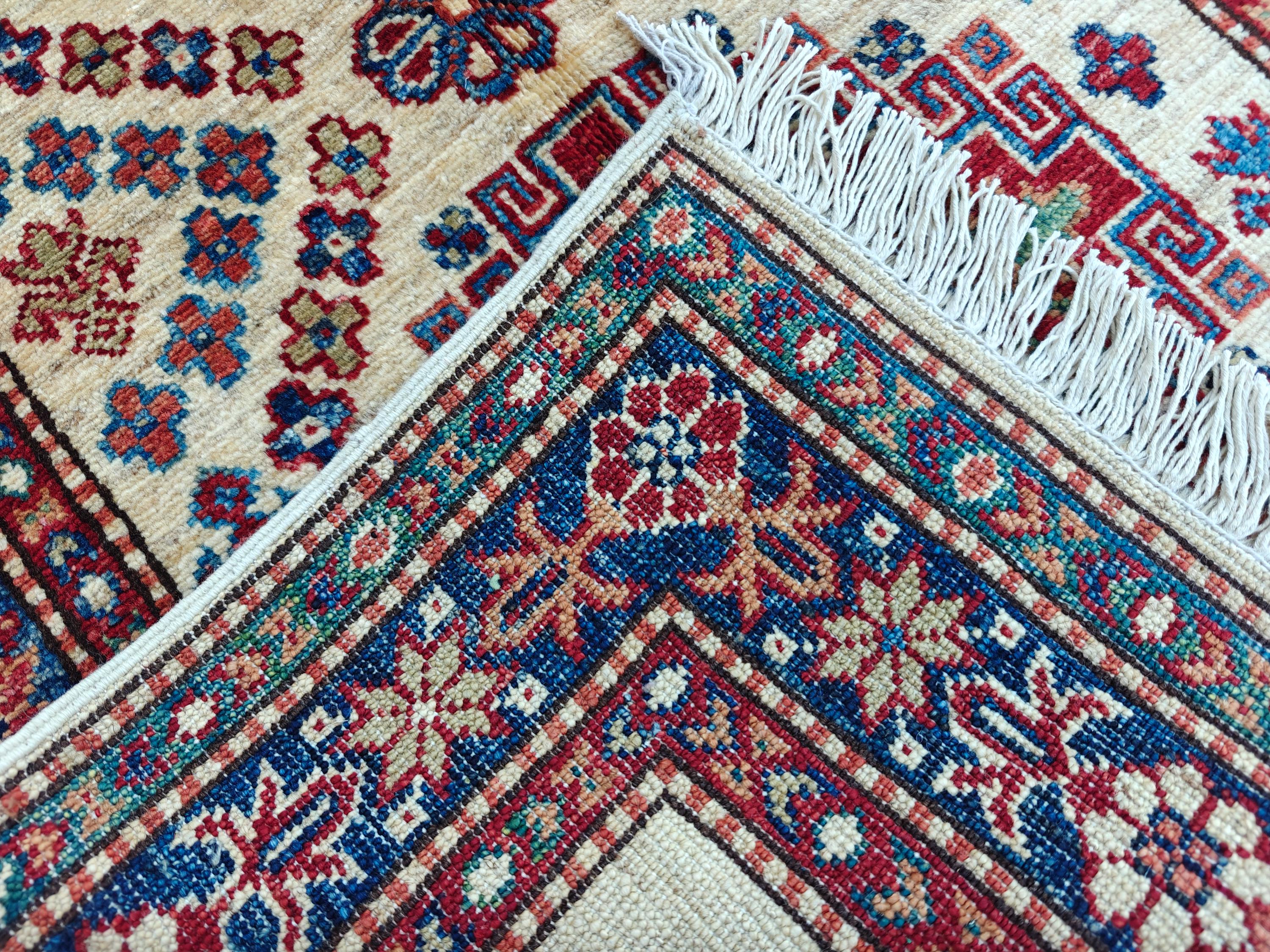 8x2 Hallway Runner- Handmade Chobi Wool Rug, Rustic Hallway Runner, Bohemian Home Decor, Entryway Runner, Narrow Rug, Stair Rug
