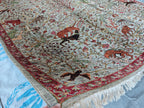 8x9 Hunter Rug Handmade Chobi - Wool Area Carpet, Rustic Living Room Decor, Boho Home Decor, Bedroom, Dining room Rug, 9.3x8.1 ft