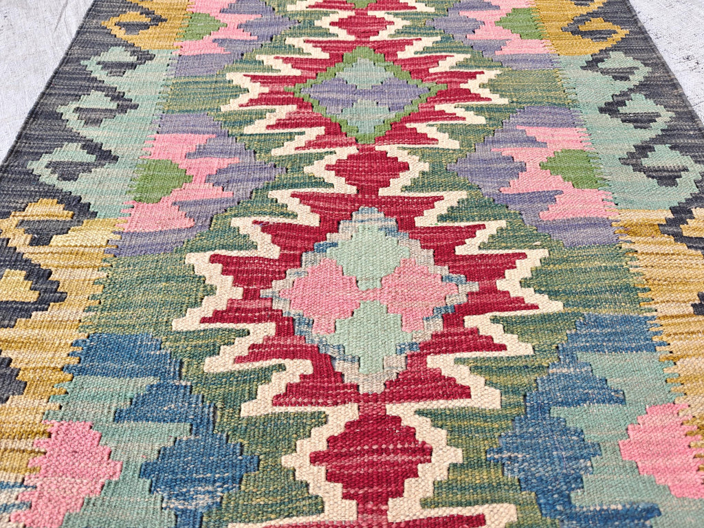 16x3 Handmade Traditional Kilim Afghan Runner, Hallway Runner, Entryway Rug, Long Narrow Rug, Wool Rug, Rugs For Living Room 15.9x2.6