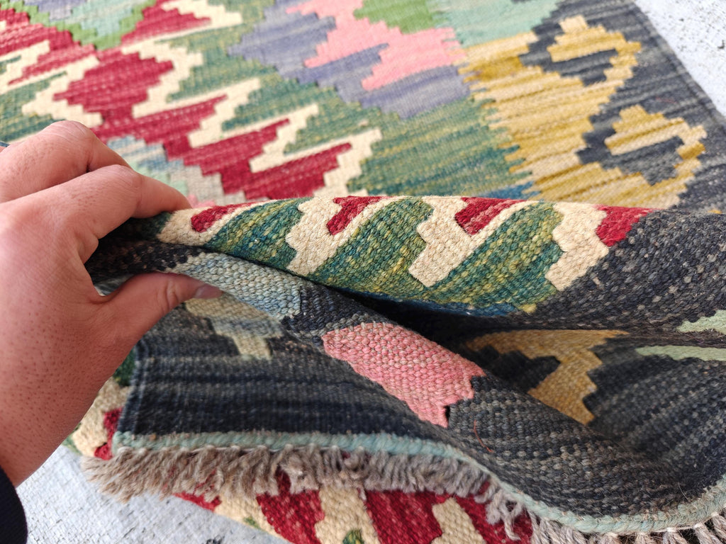 16x3 Handmade Traditional Kilim Afghan Runner, Hallway Runner, Entryway Rug, Long Narrow Rug, Wool Rug, Rugs For Living Room 15.9x2.6