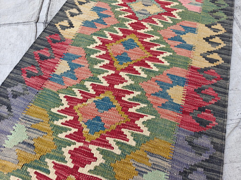 16x3 Handmade Traditional Kilim Afghan Runner, Hallway Runner, Entryway Rug, Long Narrow Rug, Wool Rug, Rugs For Living Room 15.9x2.6