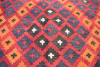9x13 Authentic Vintage Kilim Rug Handwoven Afghan Wool Carpet for Living Room, Bedroom, or Dining Area, Farmhouse Rug