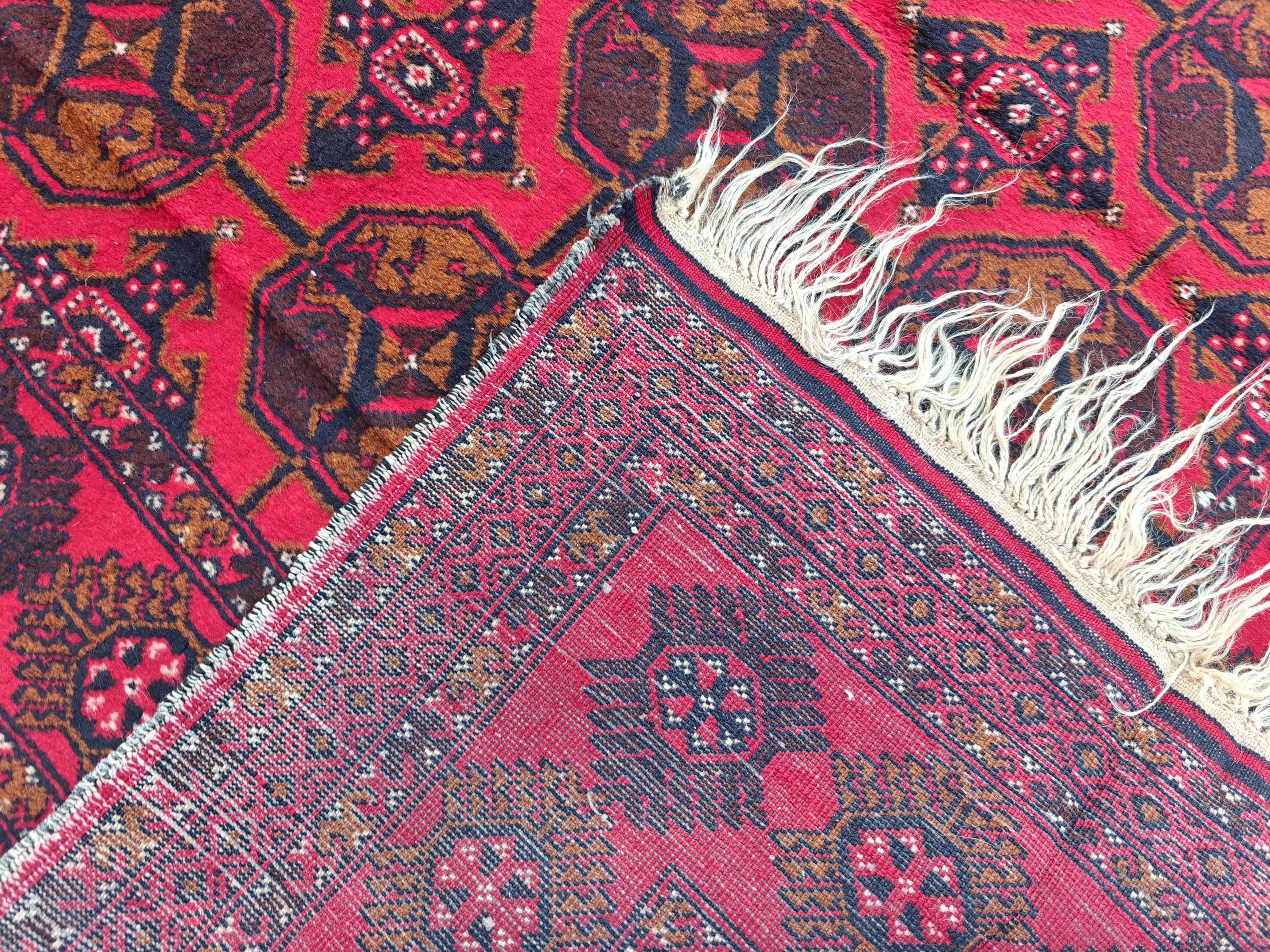 Antique Red Ahal Gul Rug 9.3x5.1 ft – Handwoven Persian Carpet with Timeless Design, Bedroom Rug, Rugs for Living Room, Collectible Rug 6x10