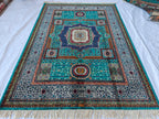 6x8 Mamluk Rug–Handwoven Persian Carpet with Intricate Design and Rich Color Palette, Rugs For Living Room, Bedroom Rug 8.2x5.9 ft