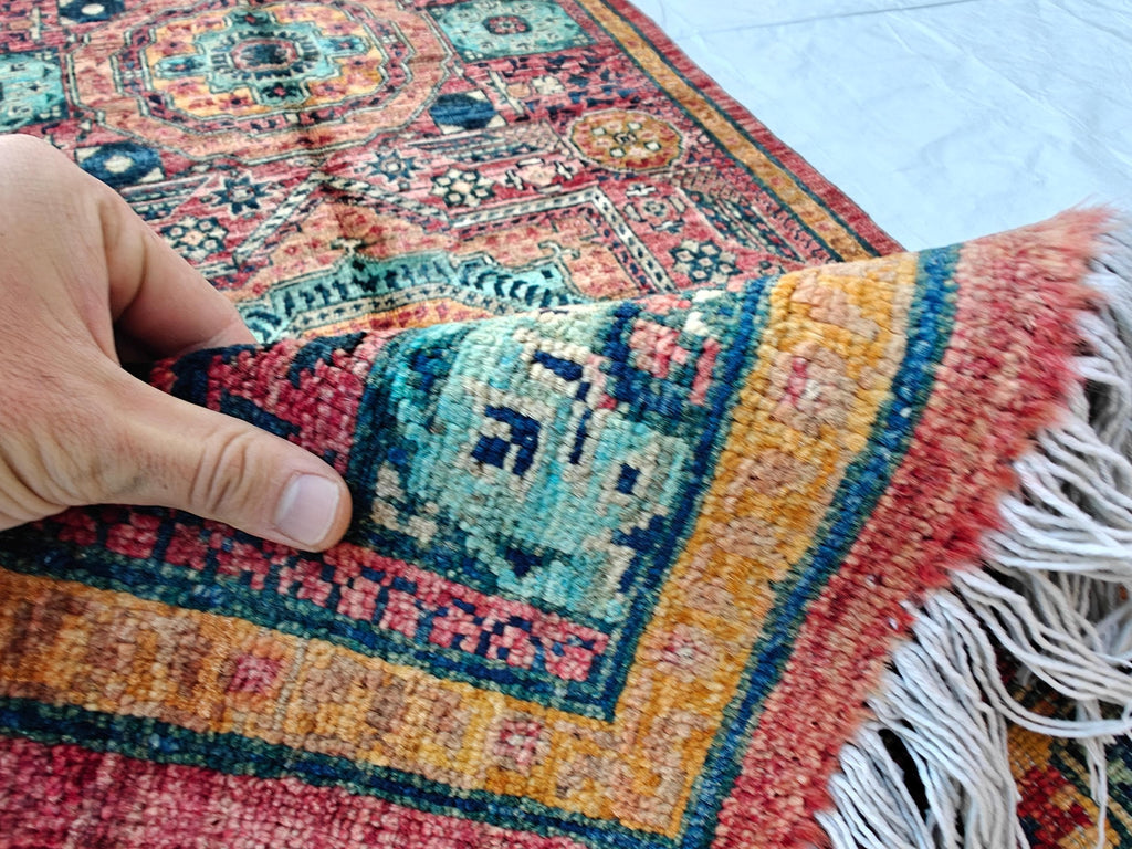 3x10 Authentic Mamluk Runner: Handwoven Artistry & Timeless Elegance 2.7 x 9.9 ft, Hallway Runner, Entryway Brown Rug, Narrow Rug