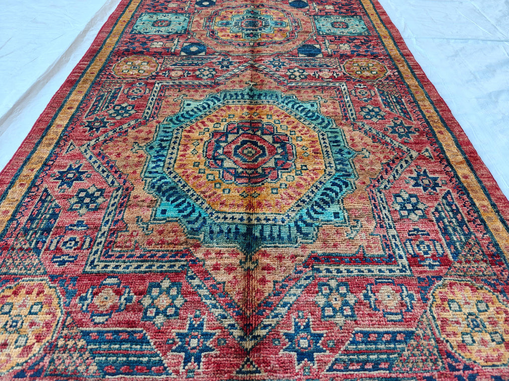 3x10 Authentic Mamluk Runner: Handwoven Artistry & Timeless Elegance 2.7 x 9.9 ft, Hallway Runner, Entryway Brown Rug, Narrow Rug