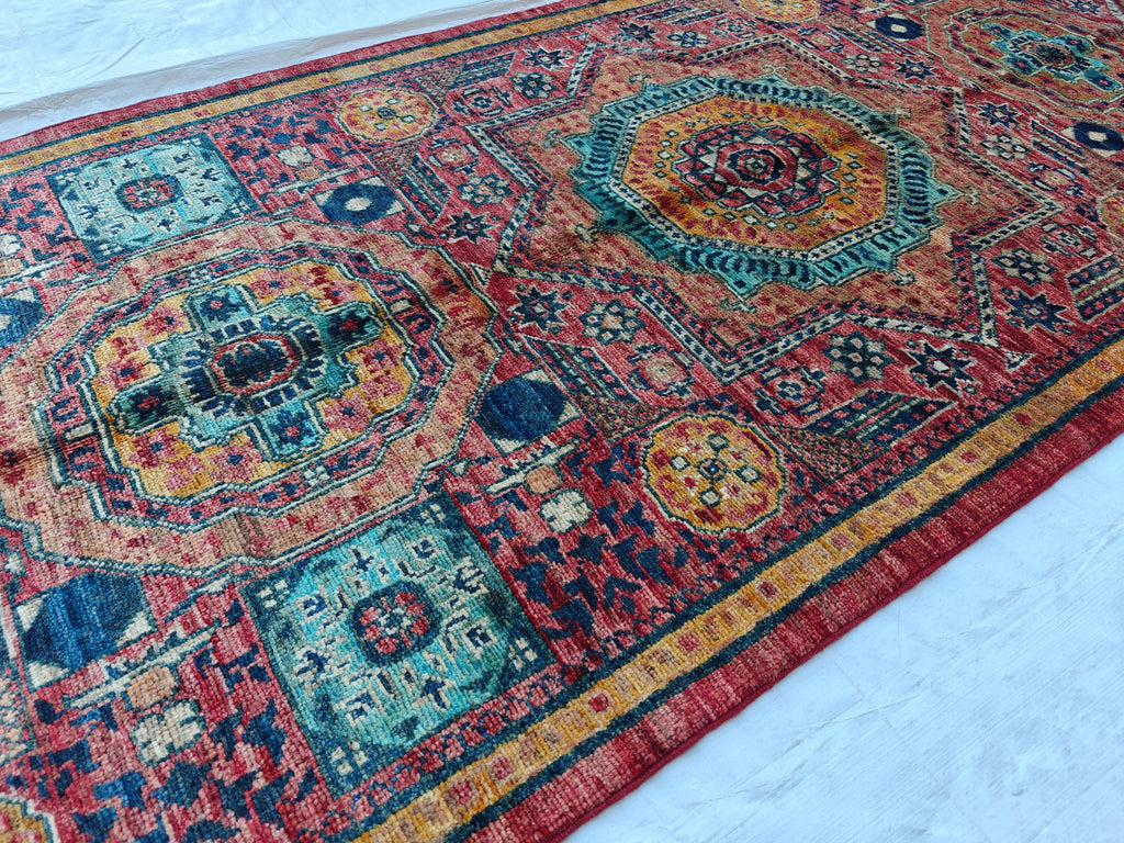 3x10 Authentic Mamluk Runner: Handwoven Artistry & Timeless Elegance 2.7 x 9.9 ft, Hallway Runner, Entryway Brown Rug, Narrow Rug