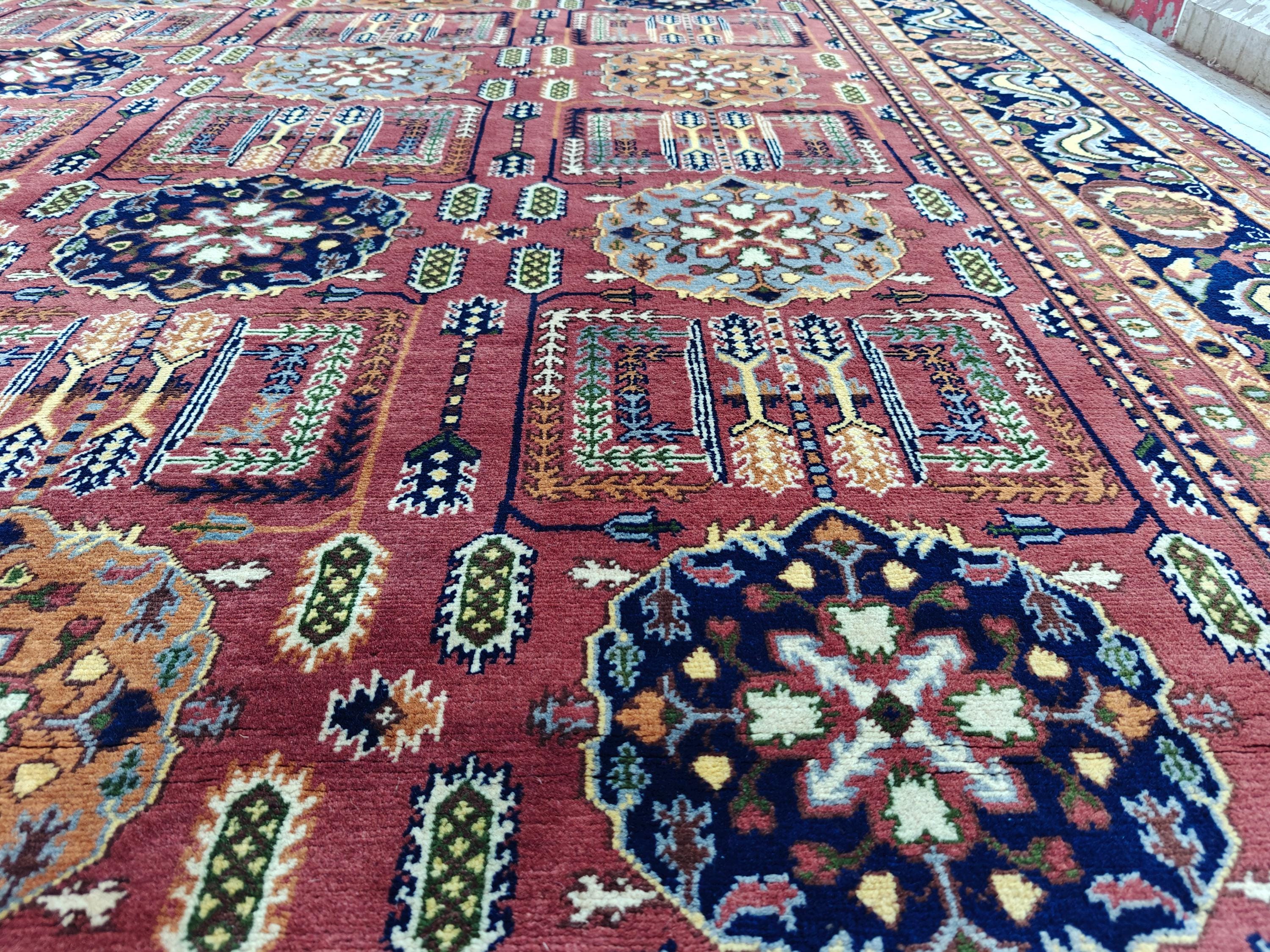 10x14 Rug Gandumi Handwoven Masterpiece with Traditional Craftsmanship Timeless Appeal, Rugs For Living Room, Dining Room Rug, 13.1x9.1 ft