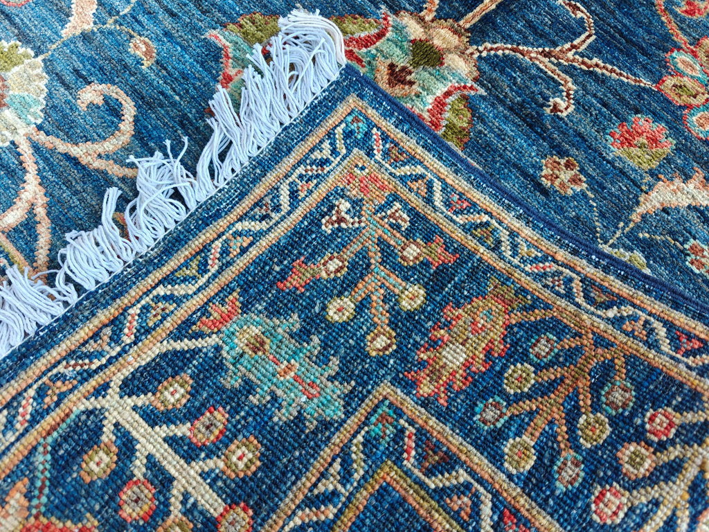 5x3 Authentic Sultani Rug Handwoven Navy Blue Masterpiece with Timeless Design, Rugs for living Room, Entryway Rug, 5x3.3 ft