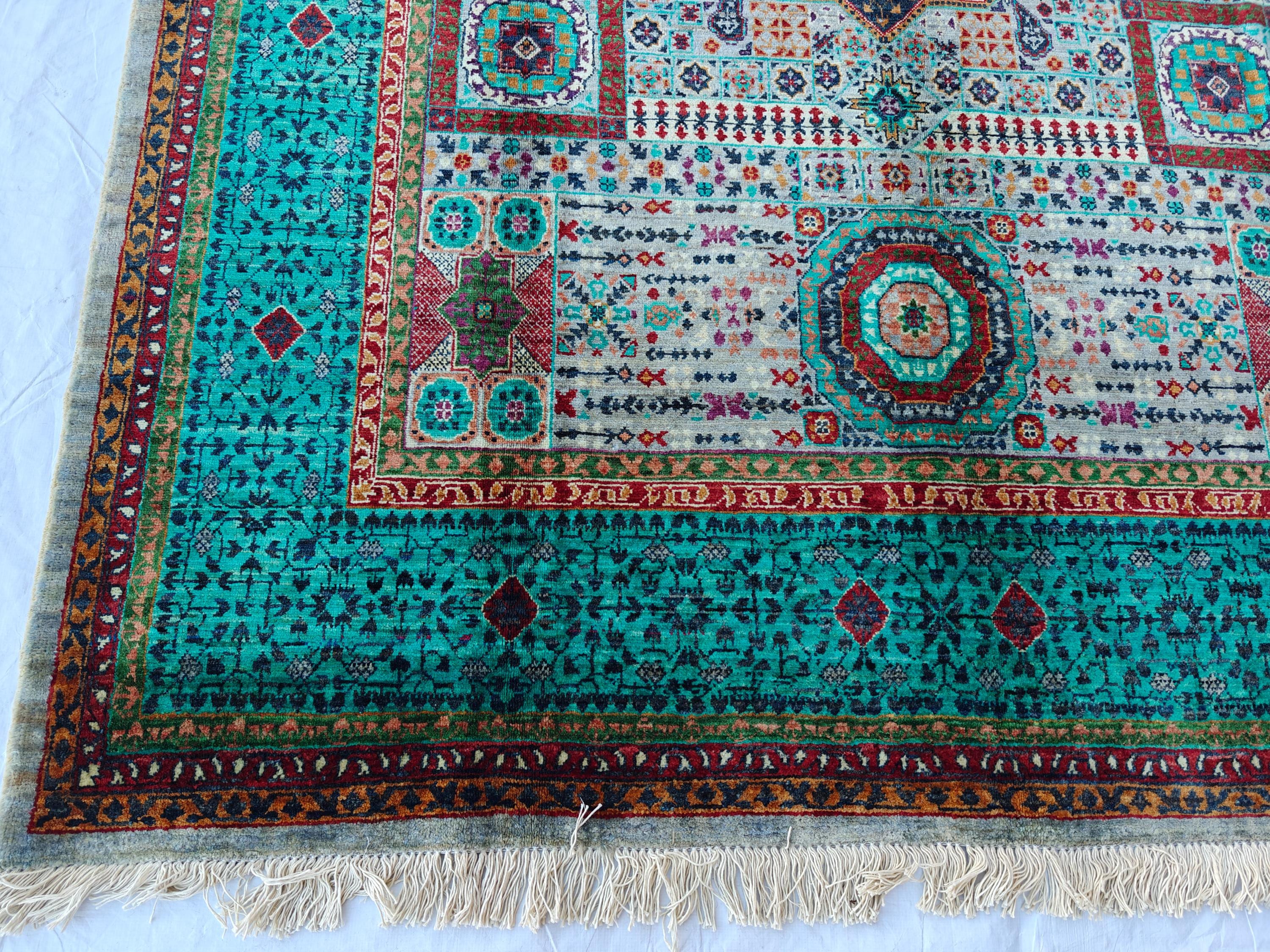 Stunning Mamluk Rug 8.8 x 5.8 ft: Handwoven Masterpiece with Traditional Elegance & Timeless Design, Rugs For Living Room, Bedroom Rug