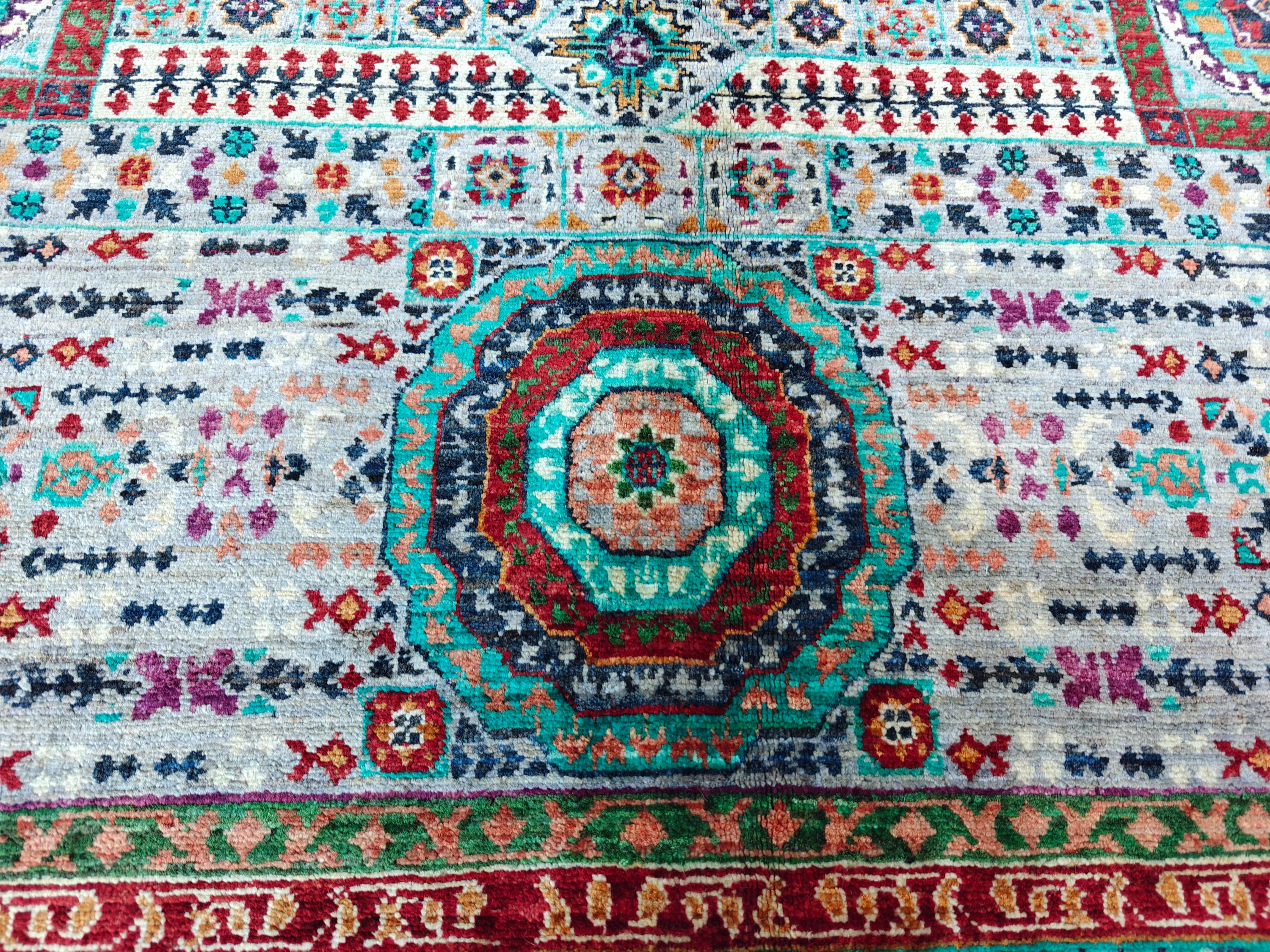 Stunning Mamluk Rug 8.8 x 5.8 ft: Handwoven Masterpiece with Traditional Elegance & Timeless Design, Rugs For Living Room, Bedroom Rug