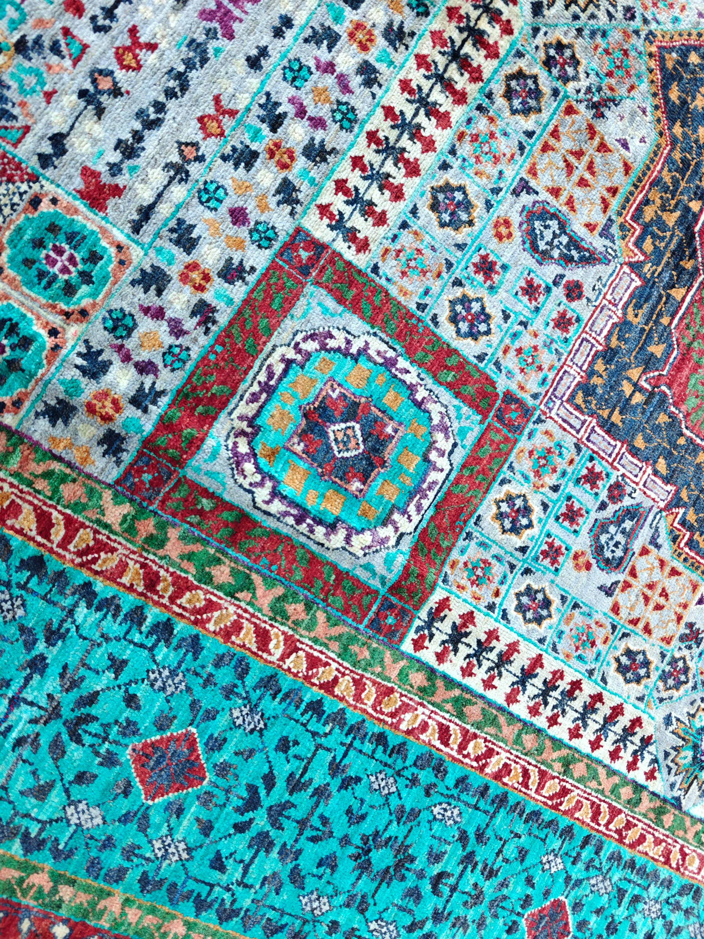 Stunning Mamluk Rug 8.8 x 5.8 ft: Handwoven Masterpiece with Traditional Elegance & Timeless Design, Rugs For Living Room, Bedroom Rug
