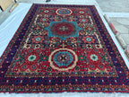 10x14 Large Colorful Mamluk Rug Handwoven Masterpiece with Vibrant Patterns & Timeless Elegance, Rugs For Living Room, Bedroom Rug 13.6x10ft