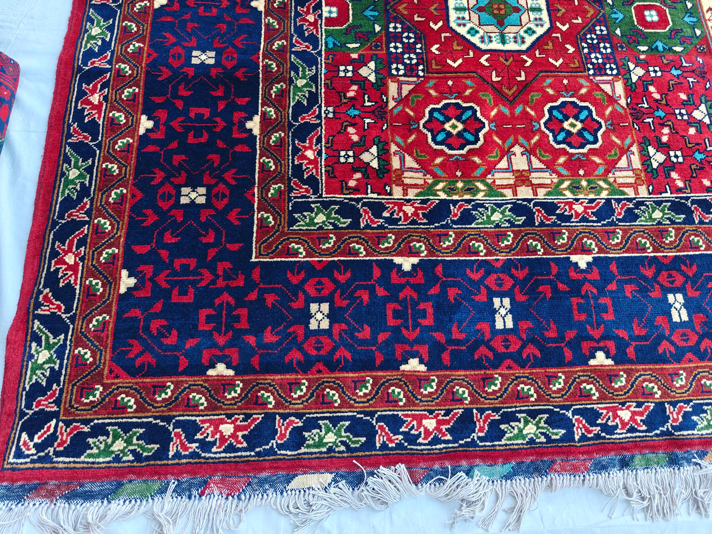 10x14 Large Colorful Mamluk Rug Handwoven Masterpiece with Vibrant Patterns & Timeless Elegance, Rugs For Living Room, Bedroom Rug 13.6x10ft