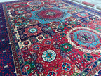 10x14 Large Colorful Mamluk Rug Handwoven Masterpiece with Vibrant Patterns & Timeless Elegance, Rugs For Living Room, Bedroom Rug 13.6x10ft