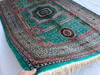 Handcrafted Wool Mamluk Rug: 8.1 x 5.7 ft, Turquoise Persian Design