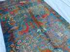 5x3 Pictorial Rug Handcrafted Artistic Area Rug for Unique Home Décor, Wall Hanging Rug, Entryway Rug 4.8x3.2 ft, small size rug,