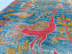 5x3 Pictorial Rug Handcrafted Artistic Area Rug for Unique Home Décor, Wall Hanging Rug, Entryway Rug 4.8x3.2 ft, small size rug,