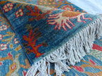 5x3 Pictorial Rug Handcrafted Artistic Area Rug for Unique Home Décor, Wall Hanging Rug, Entryway Rug 4.8x3.2 ft, small size rug,