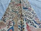 14x2 Runner Peacocks Pattern Rug Elegant and Vibrant Home Décor, Hallway Runner, Entryway Runner, Long Narrow Rug, Beige Runner, 13.8x2.3