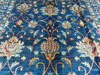 8x5 Dark Blue Chobi Rug Elegant Traditional Design for Home Décor, Rug For Living Room, Bedroom Rug, Kitchen Rug 7.9x5.5ft, Medium Rug